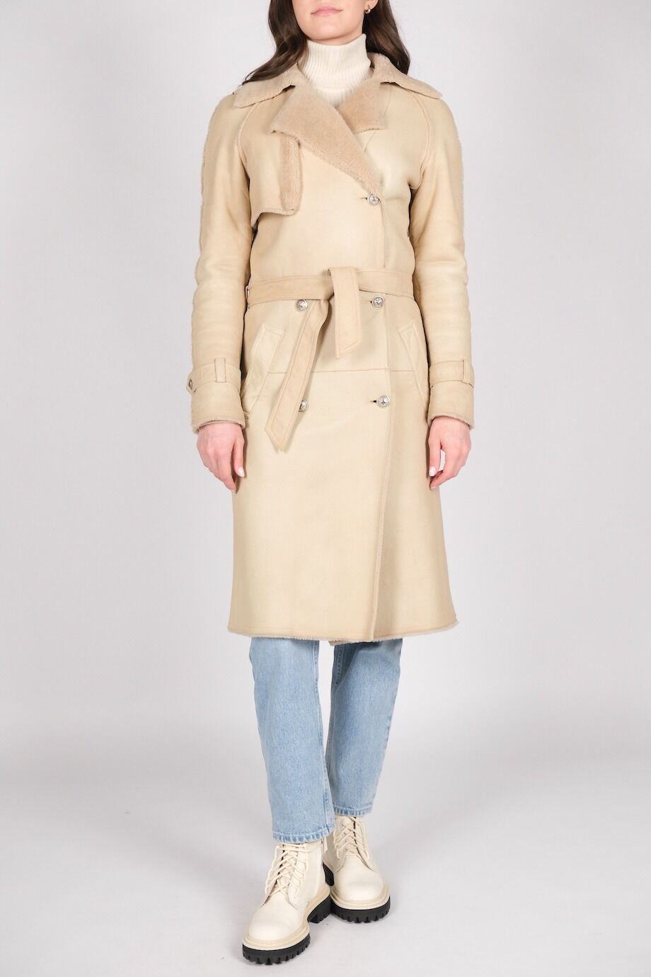 image 1 Дубленка молочного цвета