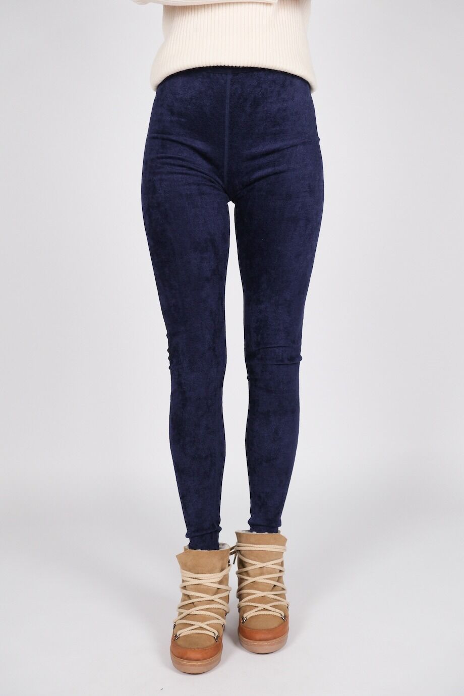 image 4 Леггинсы плюшевые синего цвета