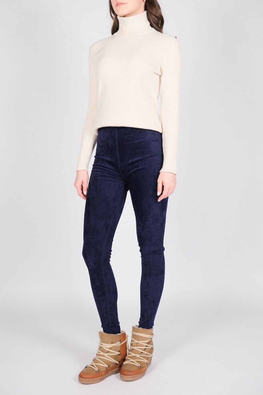 image 3 Леггинсы плюшевые синего цвета