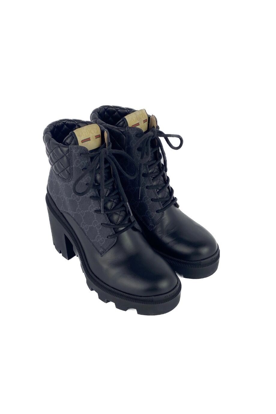 image 1 Ботильоны в монограмму на тракторной подошве