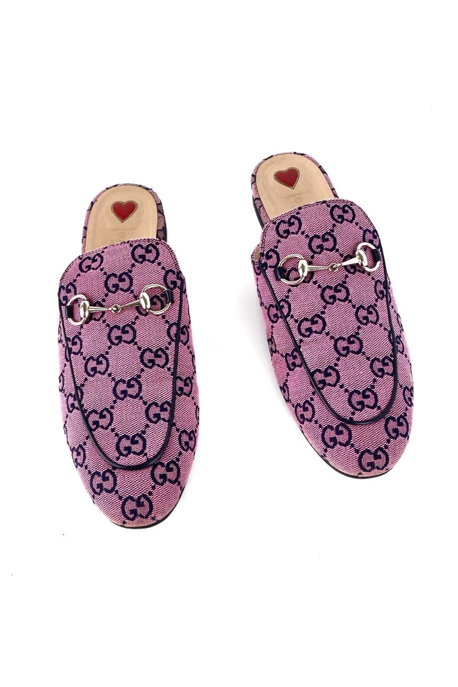 image 2 Мюли текстильные розового цвета в монограмму