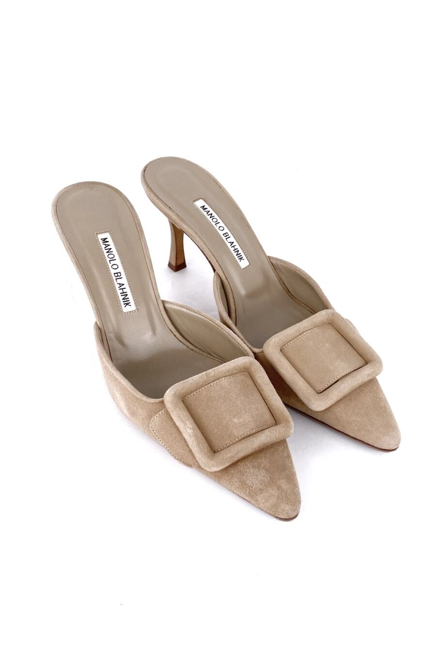 image 1 Замшевые мюли бежевого цвета