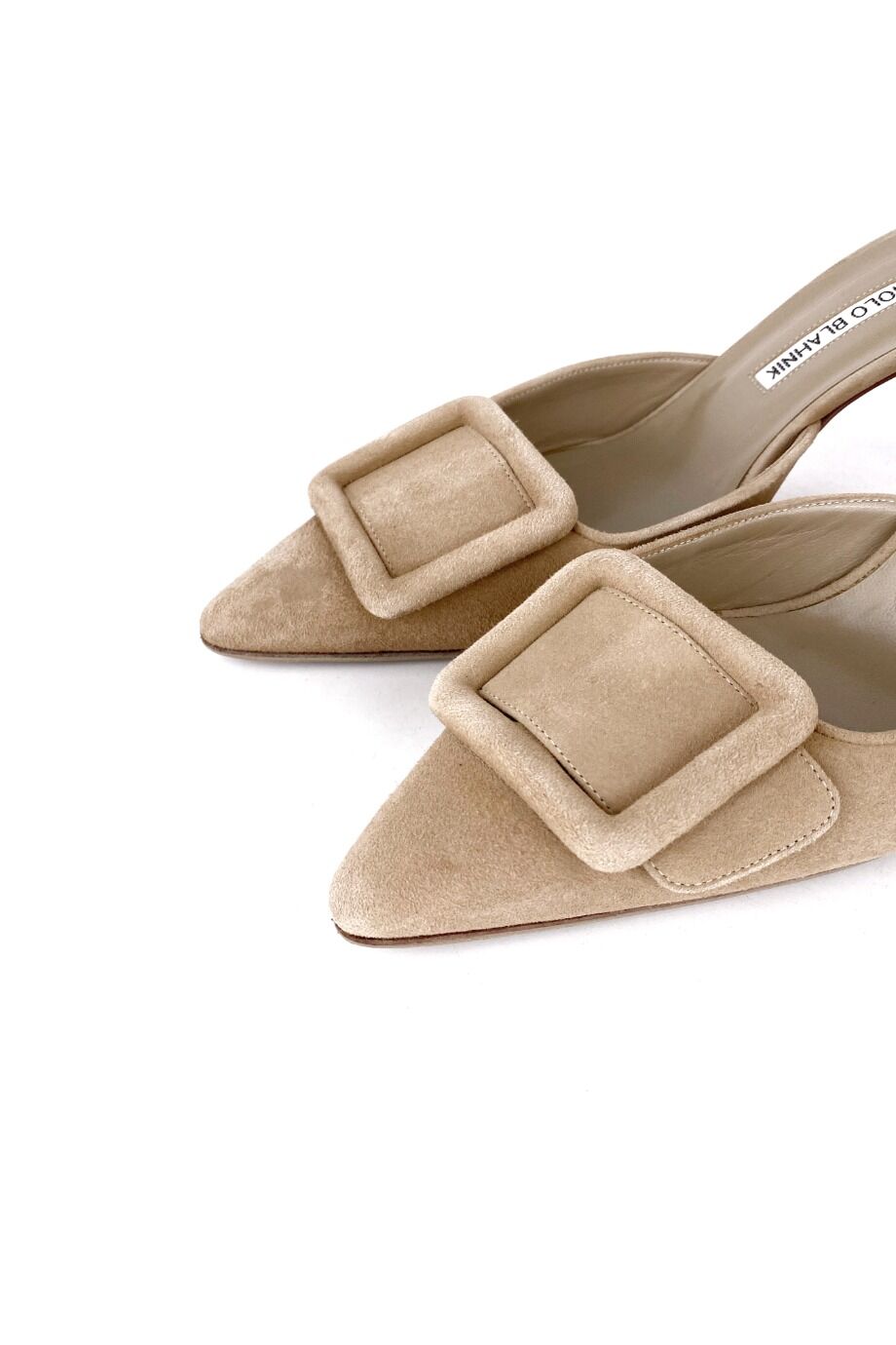 image 3 Замшевые мюли бежевого цвета