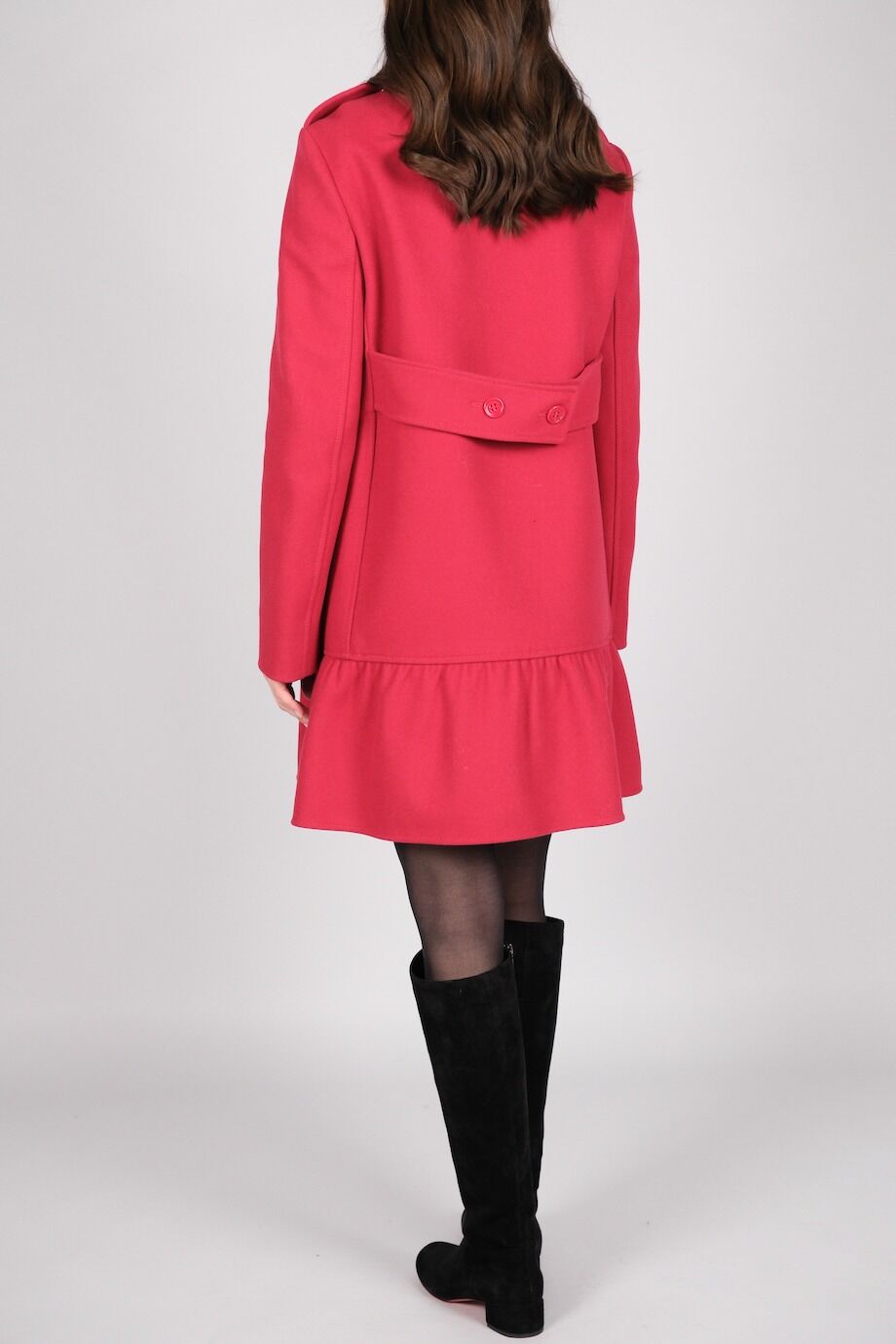 image 3 Двубортное пальто красного цвета