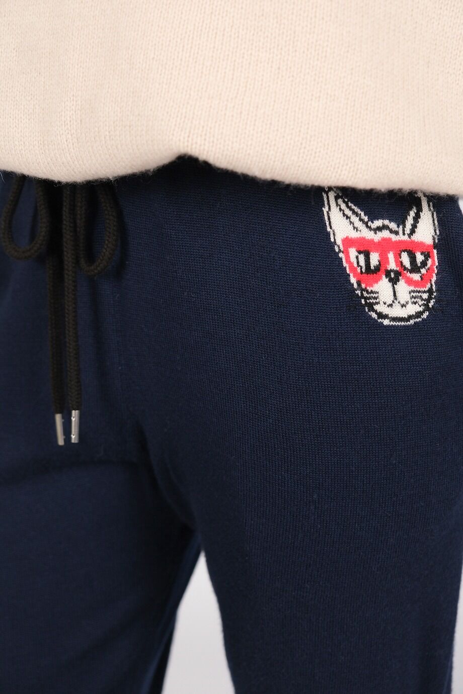 image 5 Трикотажные брюки синего цвета