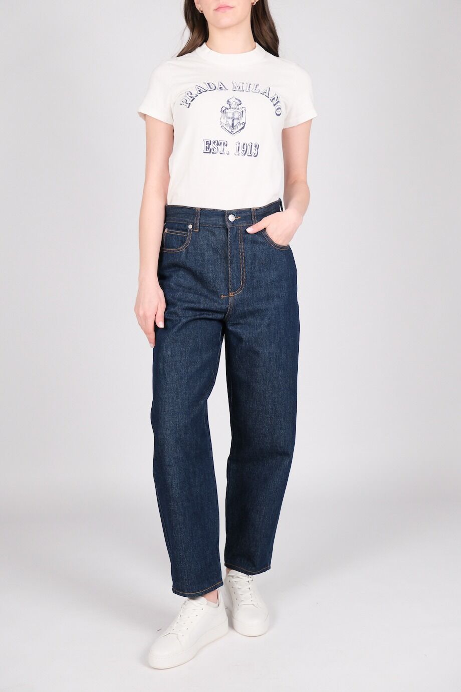 image 1 Джинсы синего цвета зауженные к низу