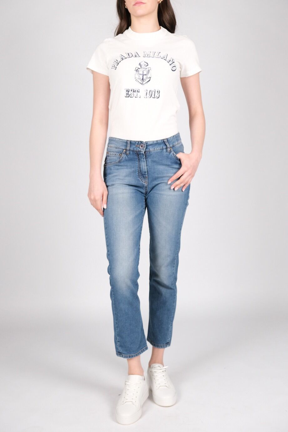 image 1 Джинсы синего цвета на средней посадке