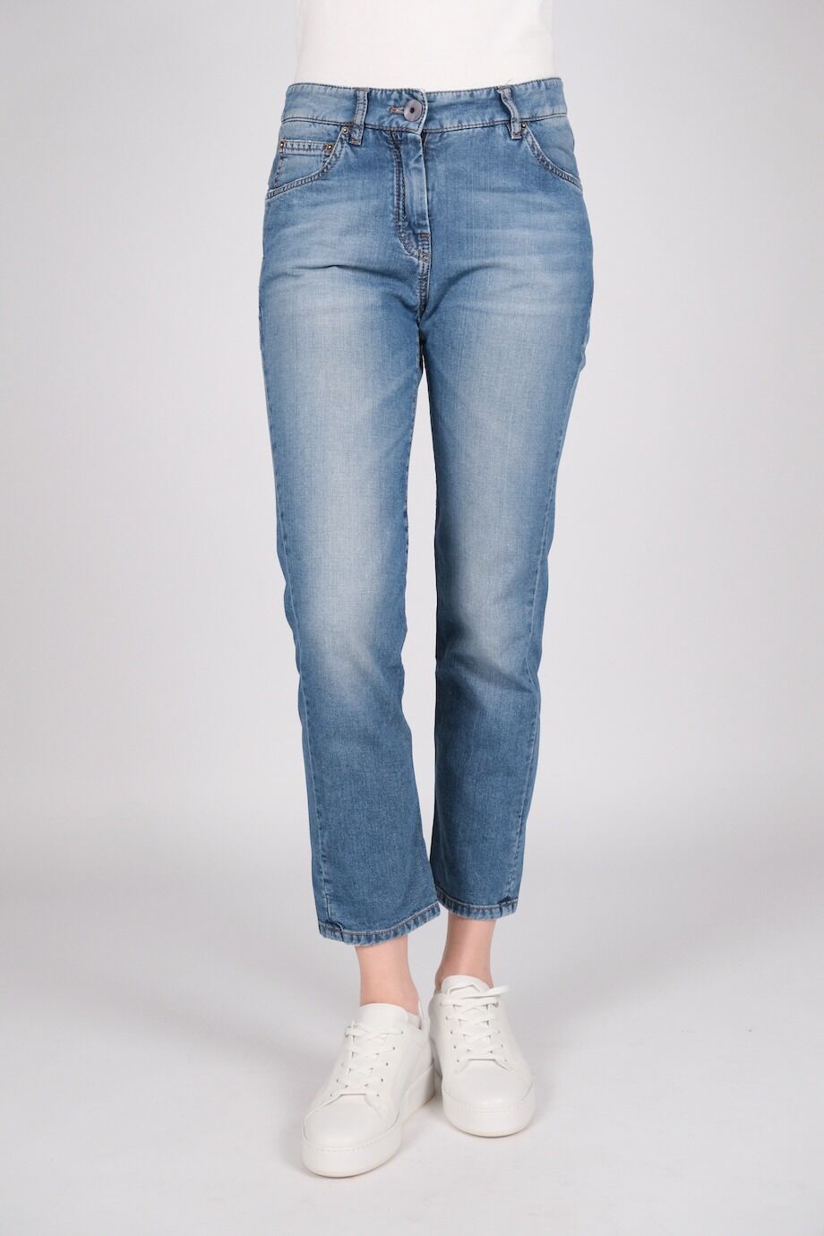 image 2 Джинсы синего цвета на средней посадке