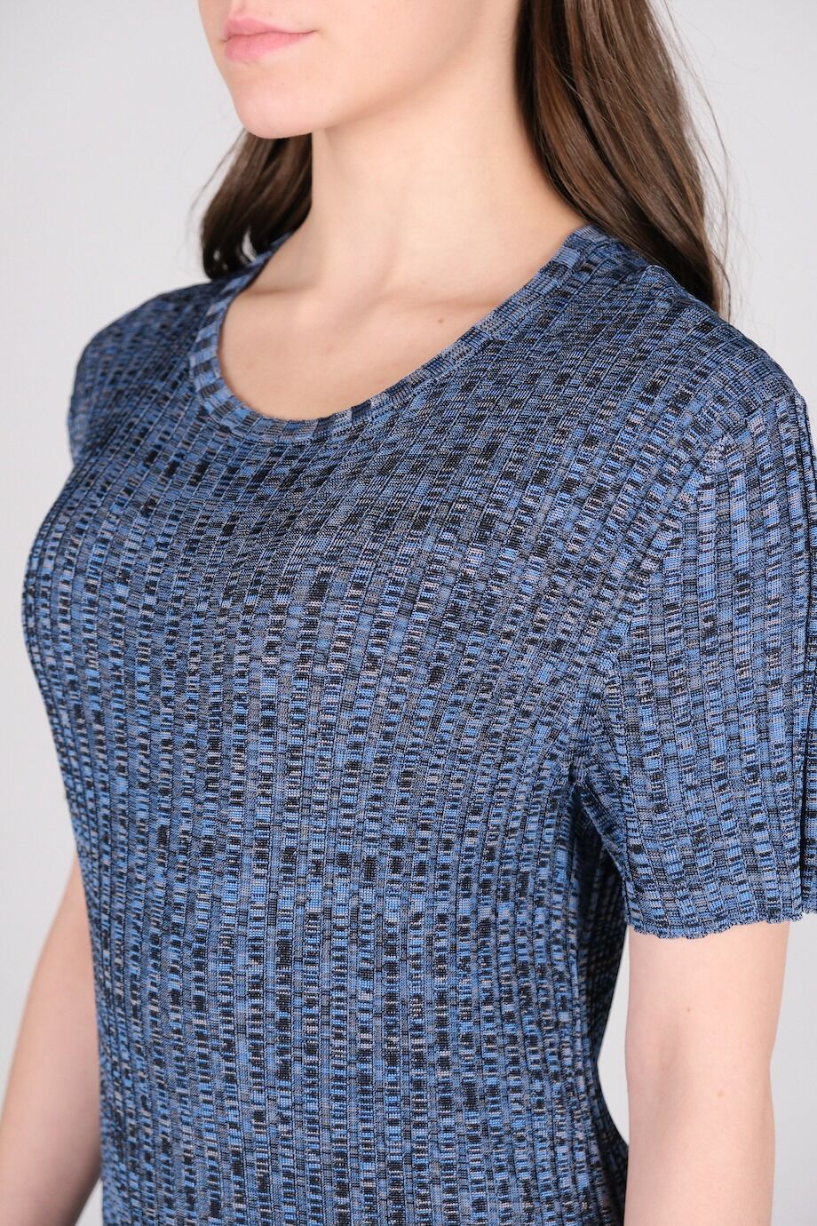 image 4 Платье в лапшу синего цвета