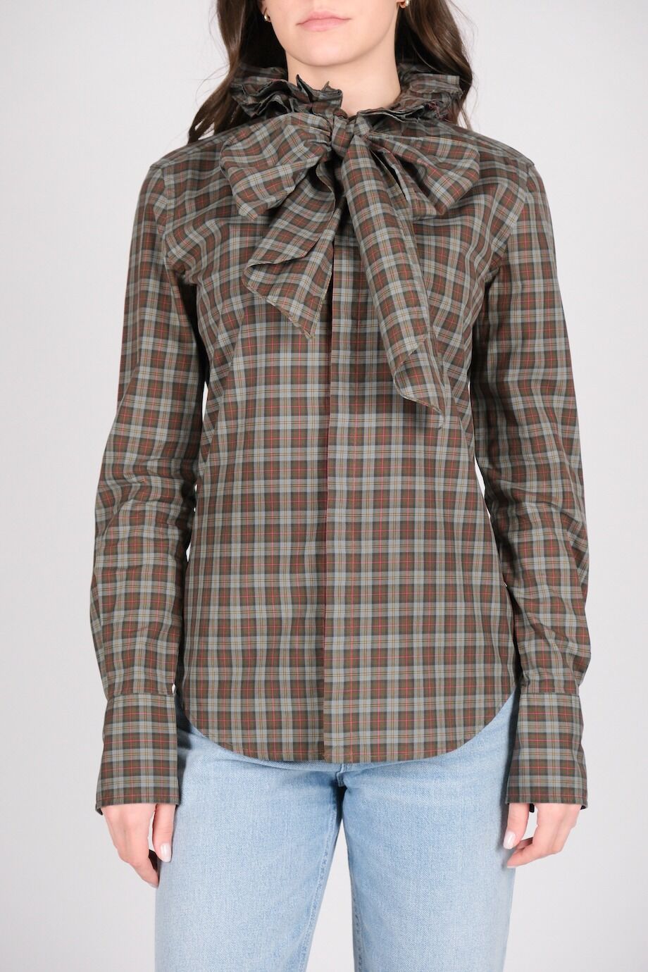 image 1 Рубашка зеленого цвета в клетку