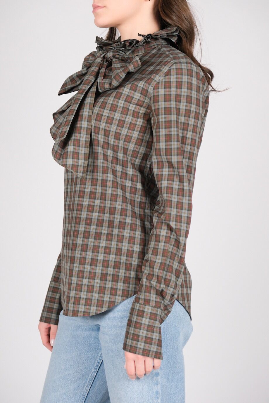 image 2 Рубашка зеленого цвета в клетку