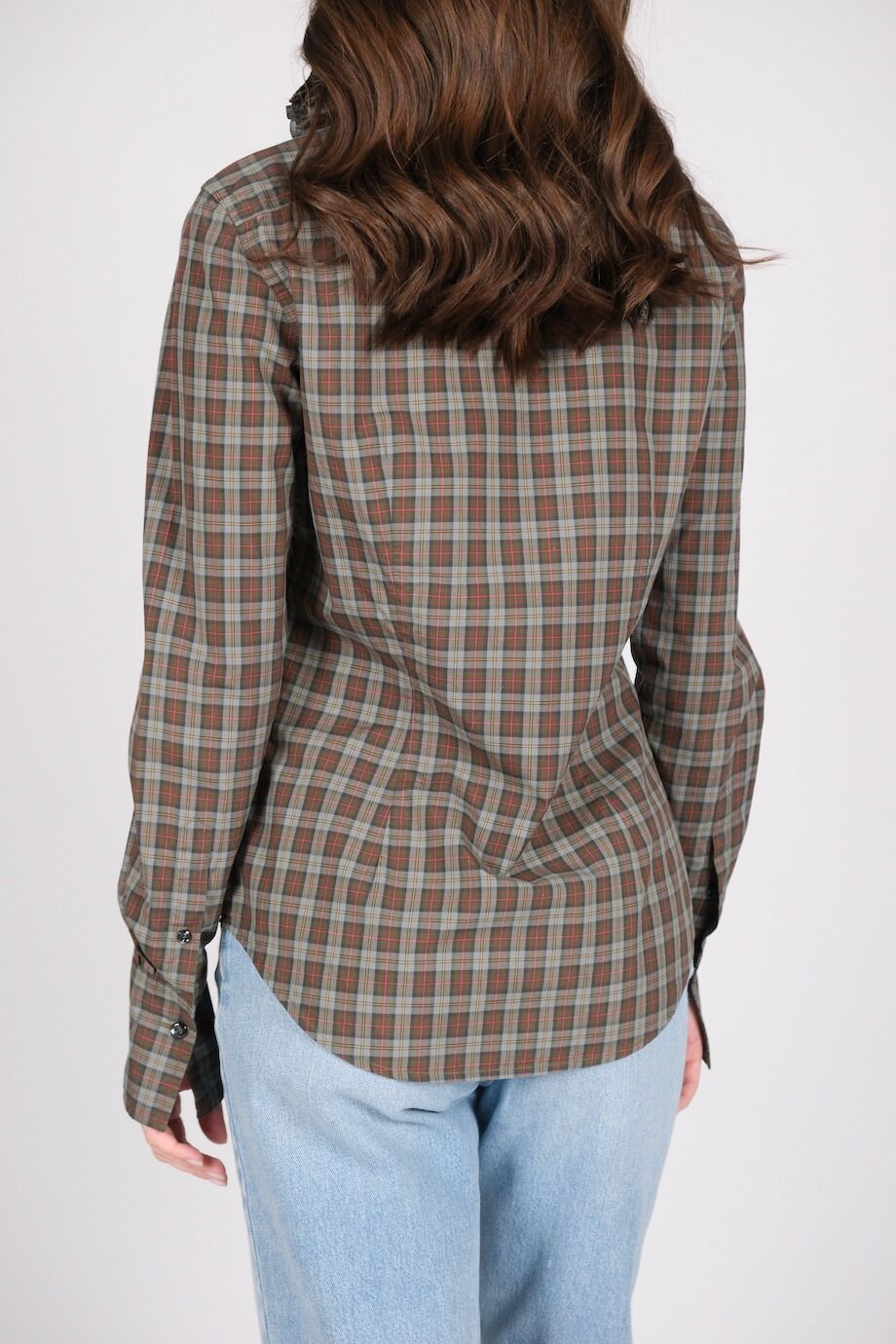 image 3 Рубашка зеленого цвета в клетку