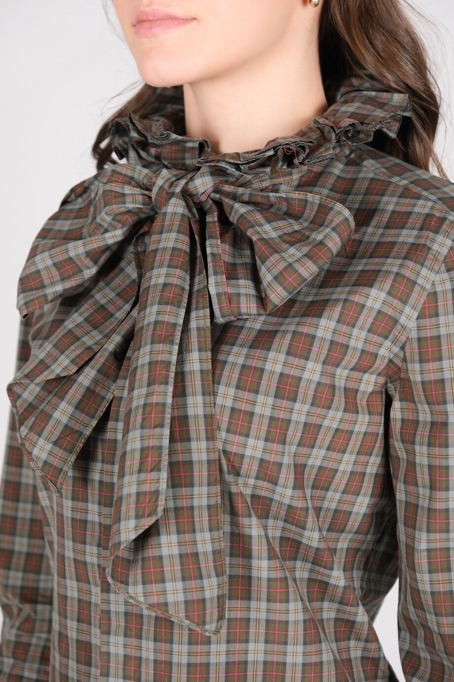 image 4 Рубашка зеленого цвета в клетку