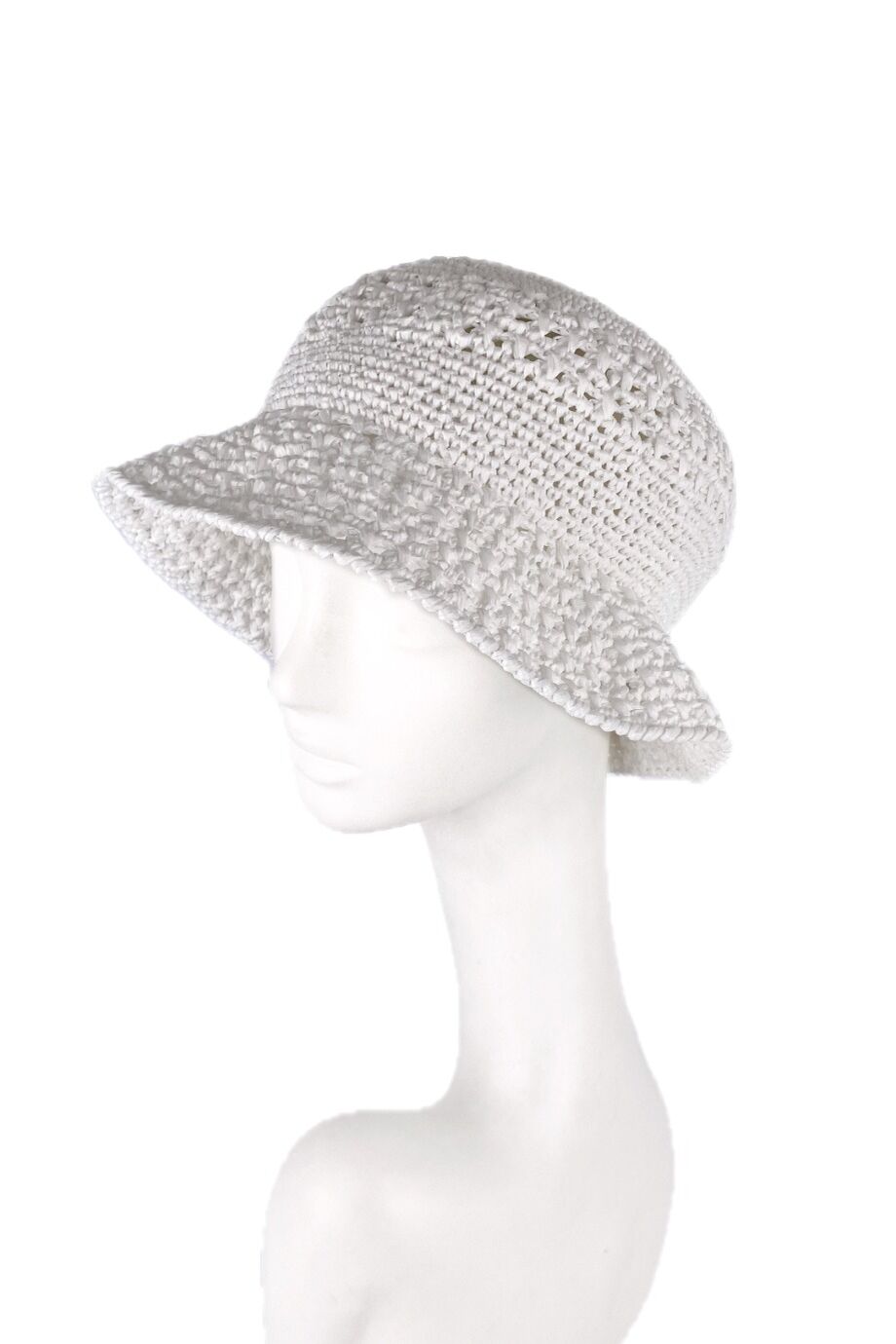 image 2 Панама плетеная белого цвета с лого