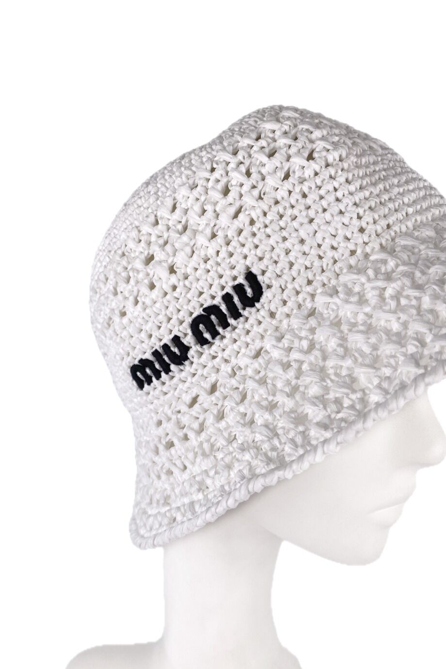 image 3 Панама плетеная белого цвета с лого