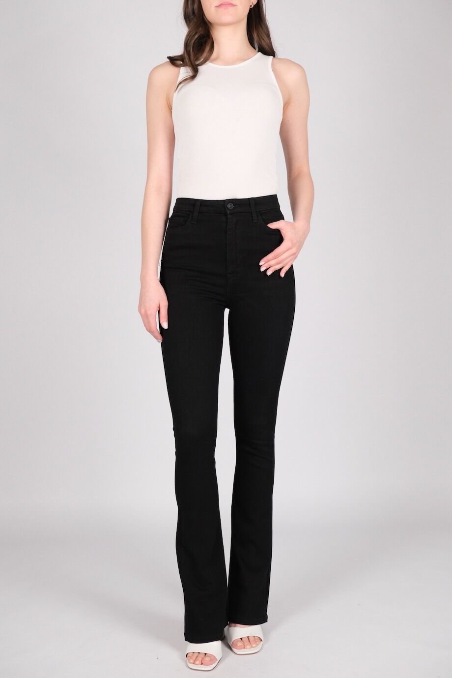 image 1 Джинсы расклешенные чёрного цвета