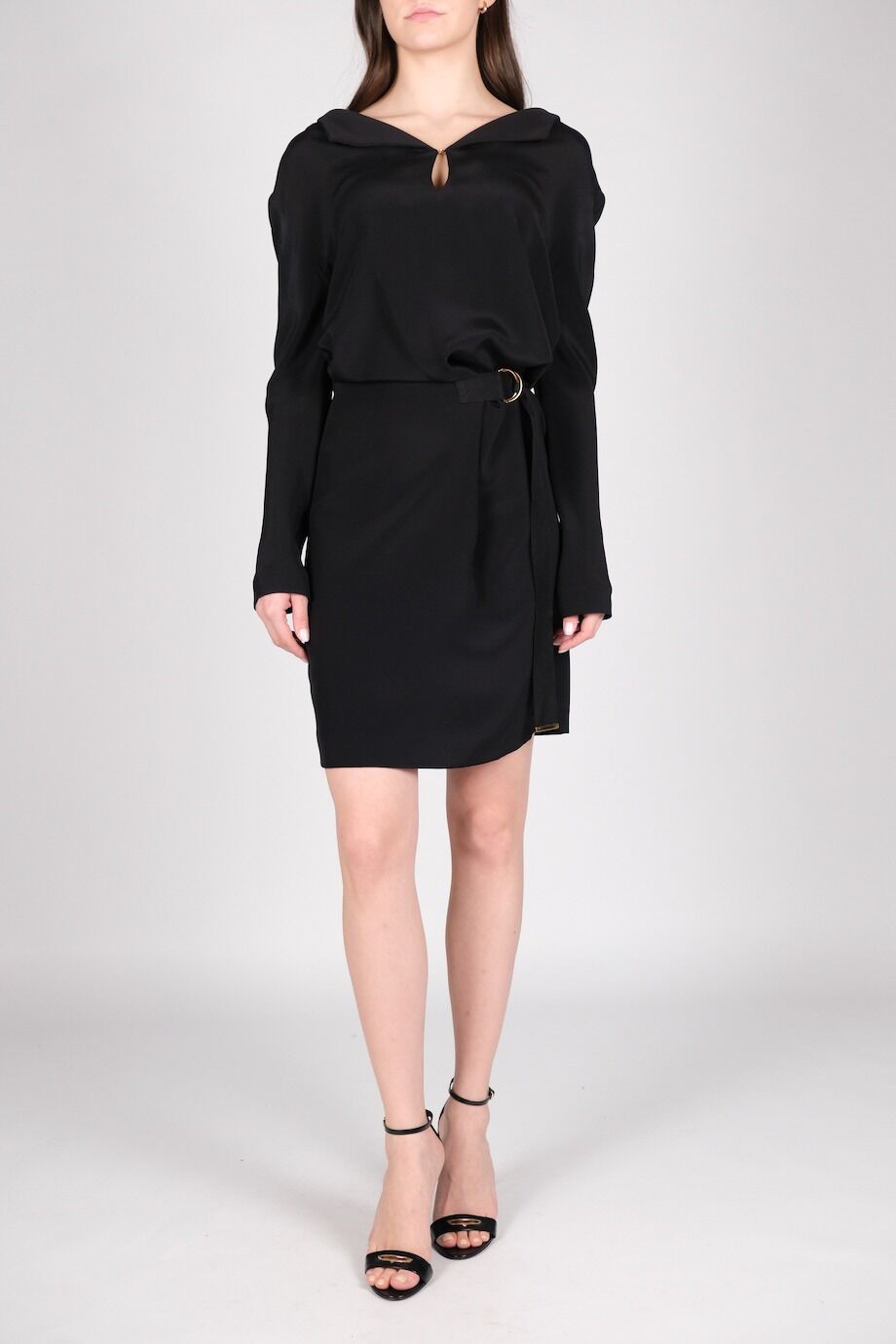 image 1 Платье черного цвета с длинным рукавом