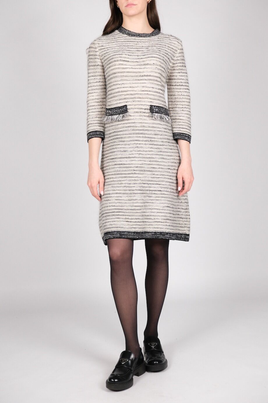 image 1 Платье в полоску с металлизированной нитью