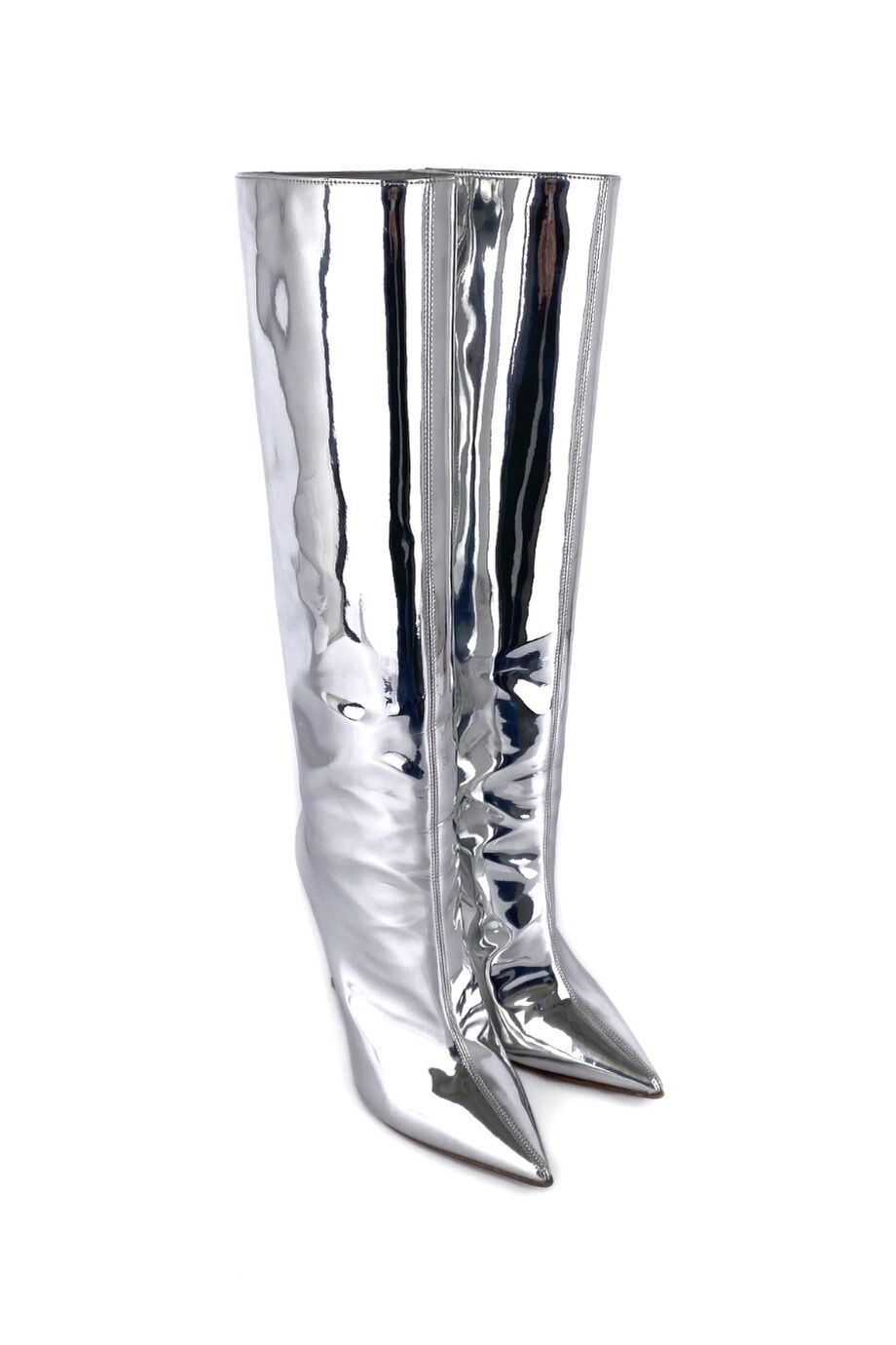 image 1 Сапоги цвета металлик
