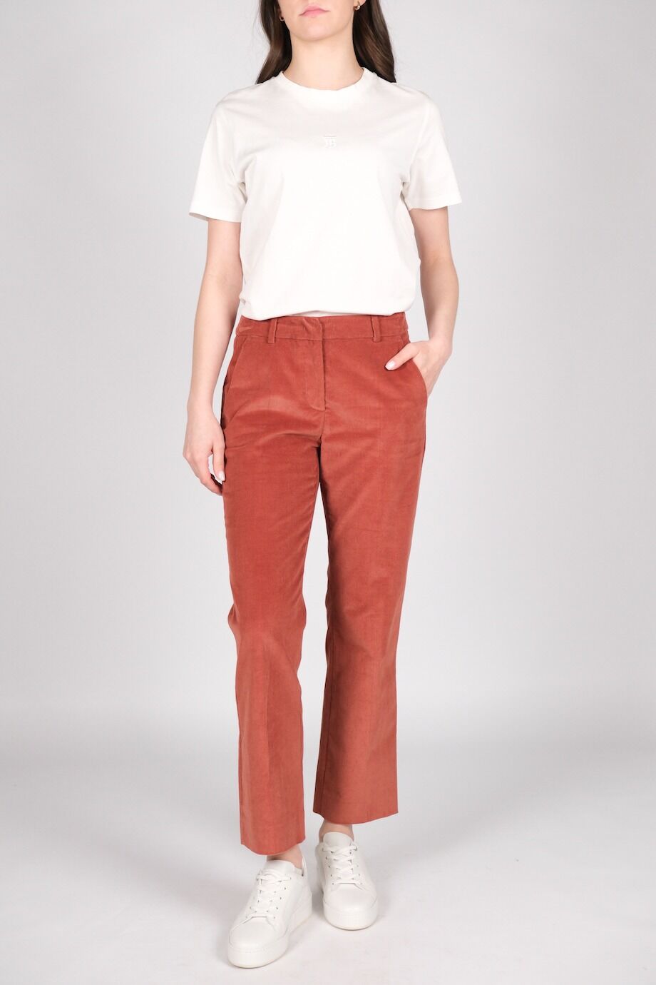image 1 Вельветовые брюки терракотового цвета