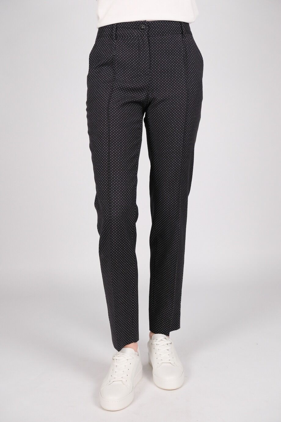 image 2 Брюки черного цвета в белый горошек