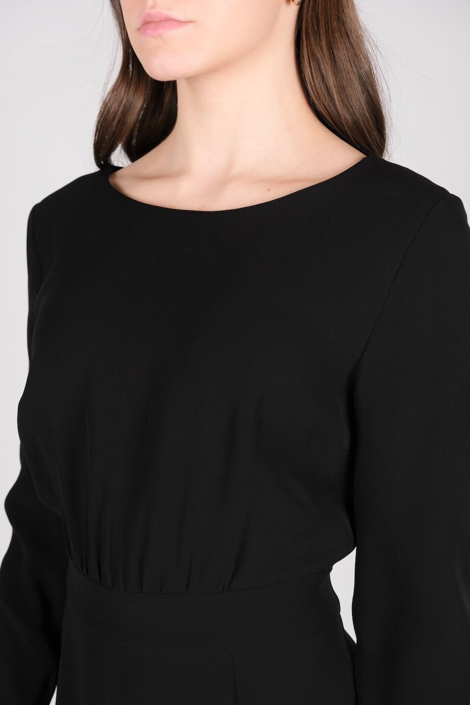 image 4 Шелковое платье черного цвета с молниями на рукавах