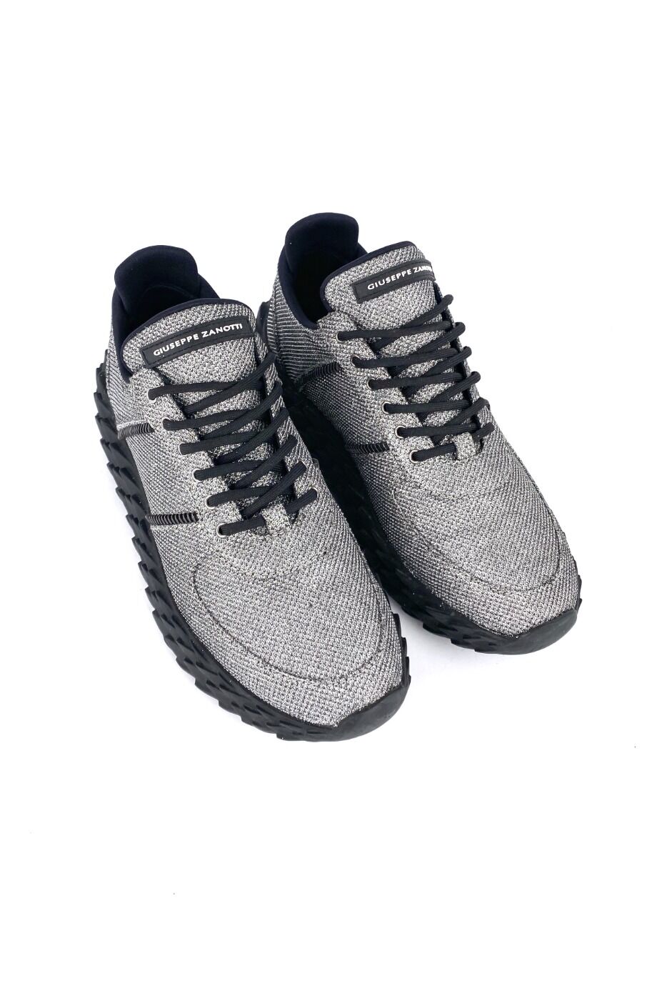 image 1 Кеды в серебристом глиттере