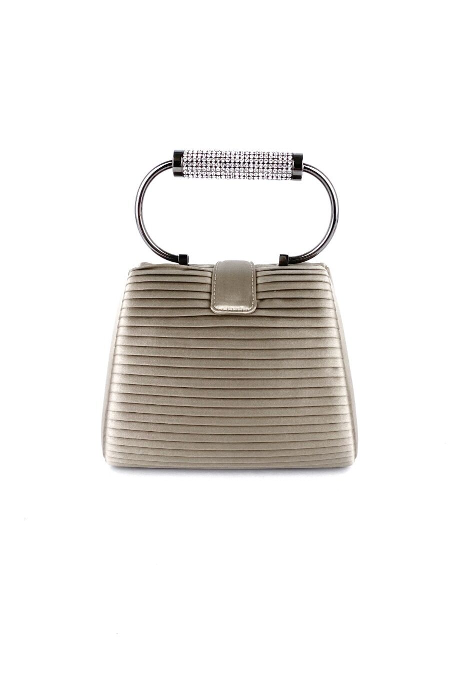 image 1 Атласная сумочка с металлической ручкой