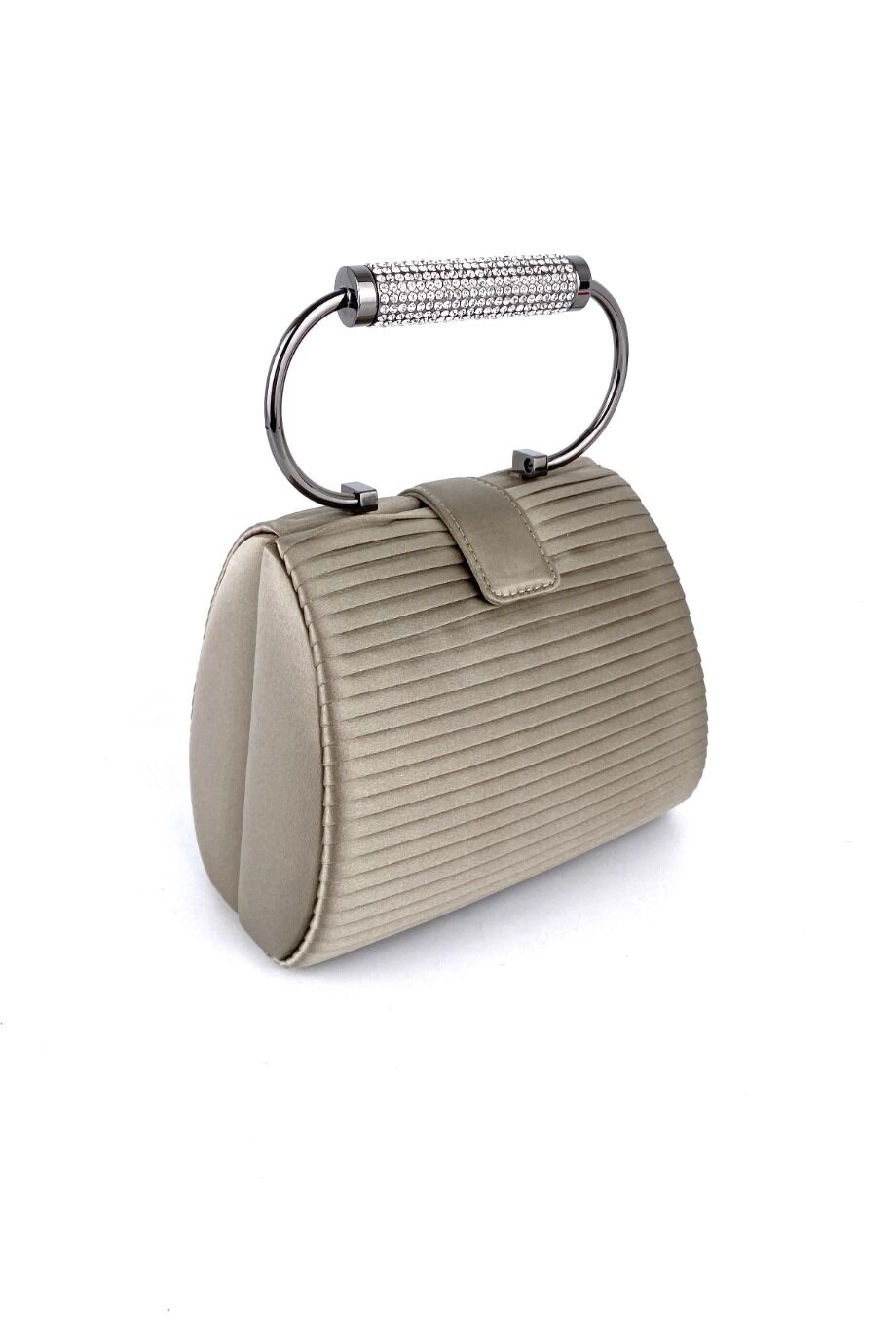 image 2 Атласная сумочка с металлической ручкой