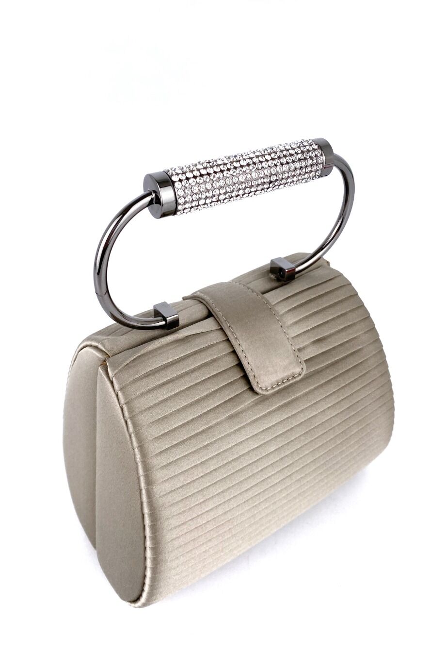 image 3 Атласная сумочка с металлической ручкой