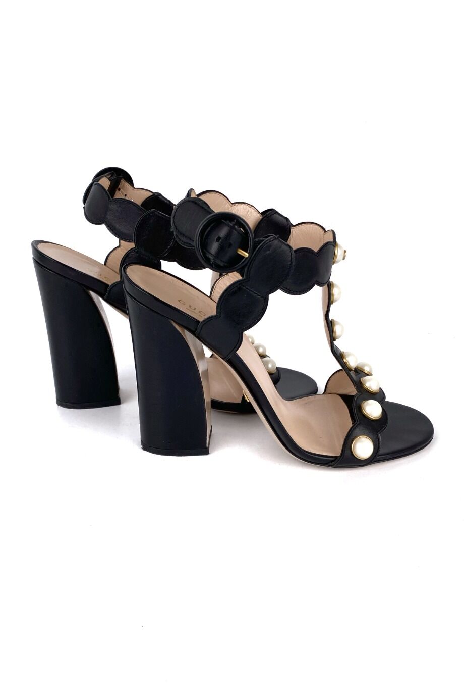 image 5 Босоножки черного цвета с жемчужинами