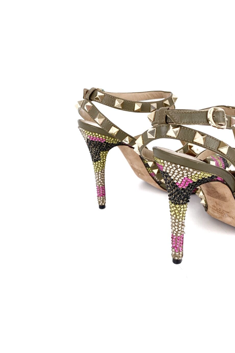 image 4 Туфли оливкового цвета с декором из страз