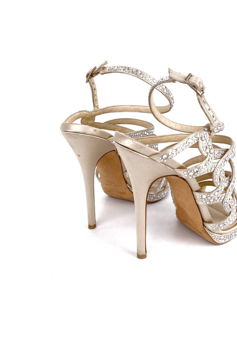 image 4 Босоножки бежевого цвета с декором из камней