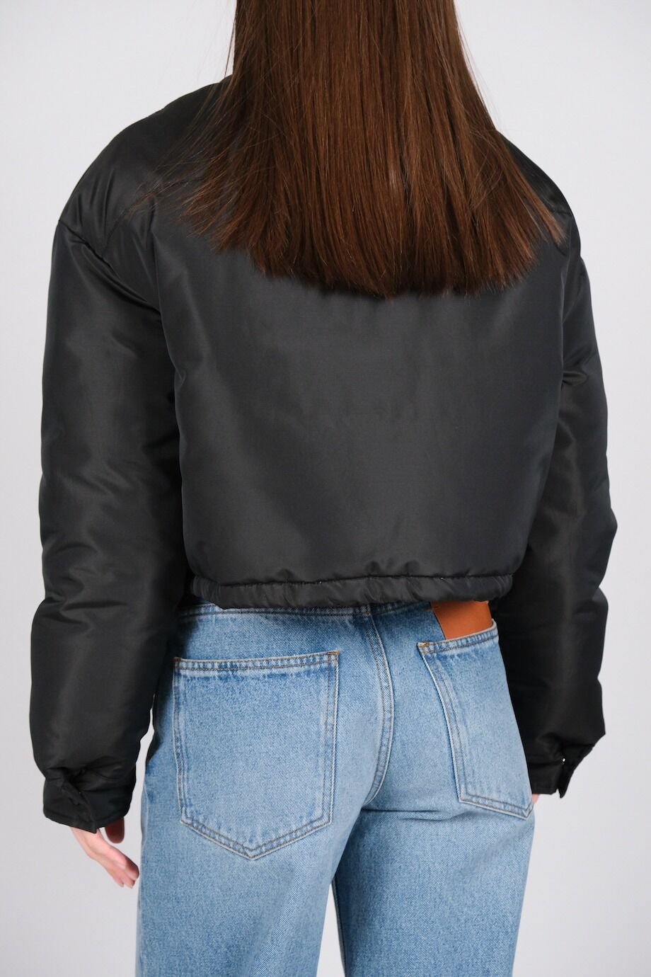 image 3 Укороченная куртка черного цвета