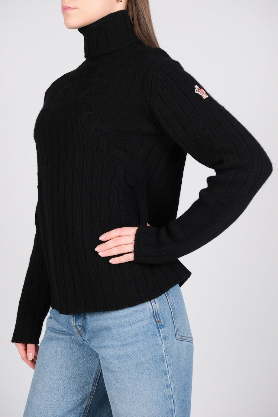 image 2 Свитер черного цвета крупной вязки