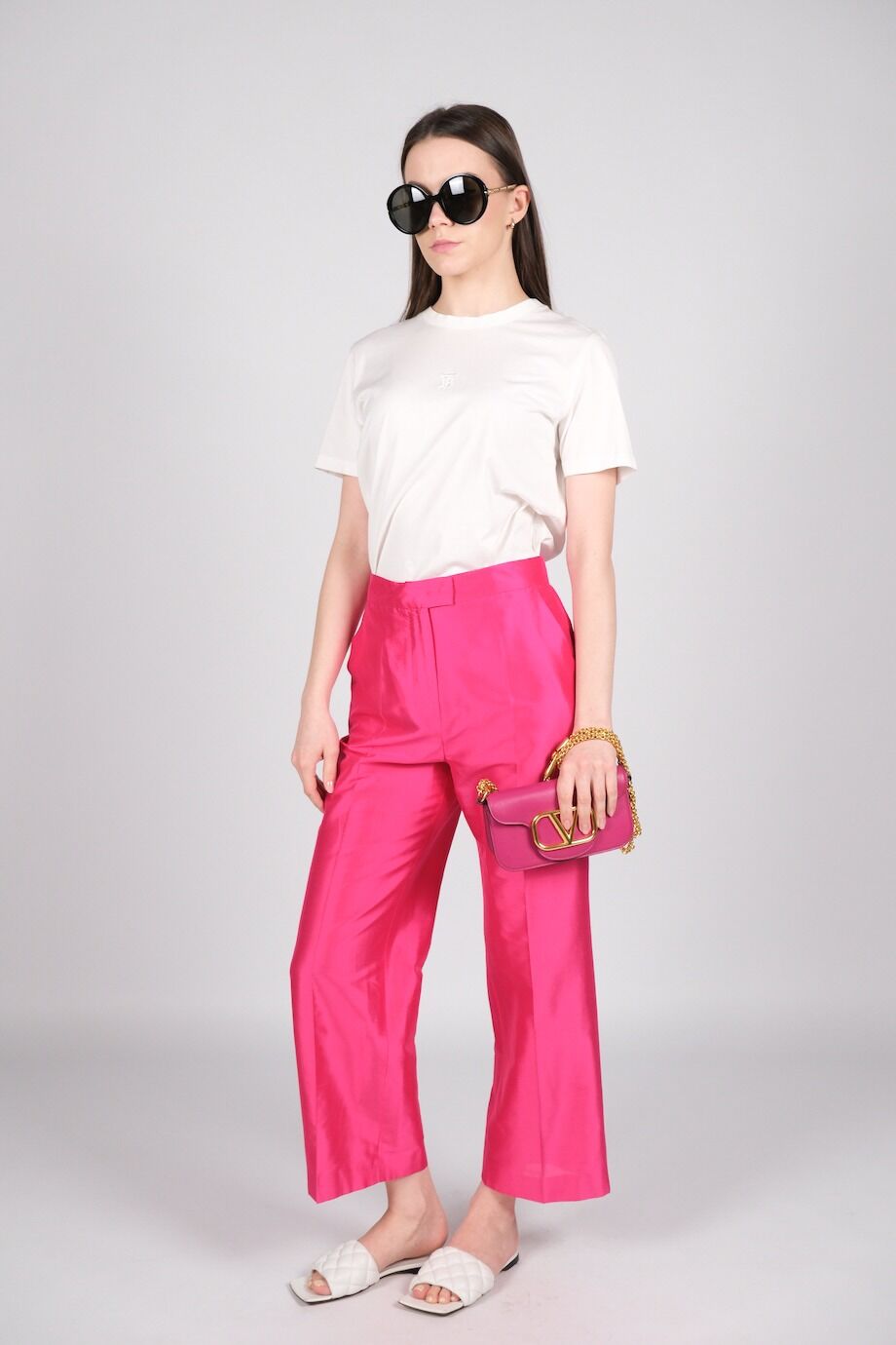 image 1 Шёлковые брюки цвета фуксии