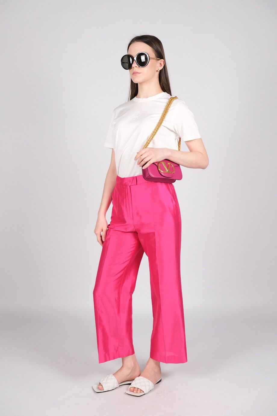 image 2 Шёлковые брюки цвета фуксии