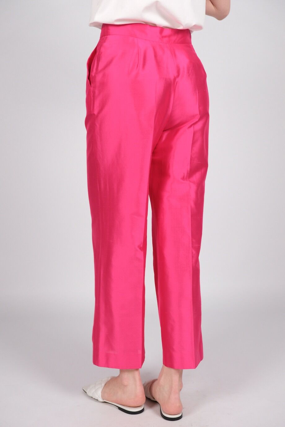 image 6 Шёлковые брюки цвета фуксии