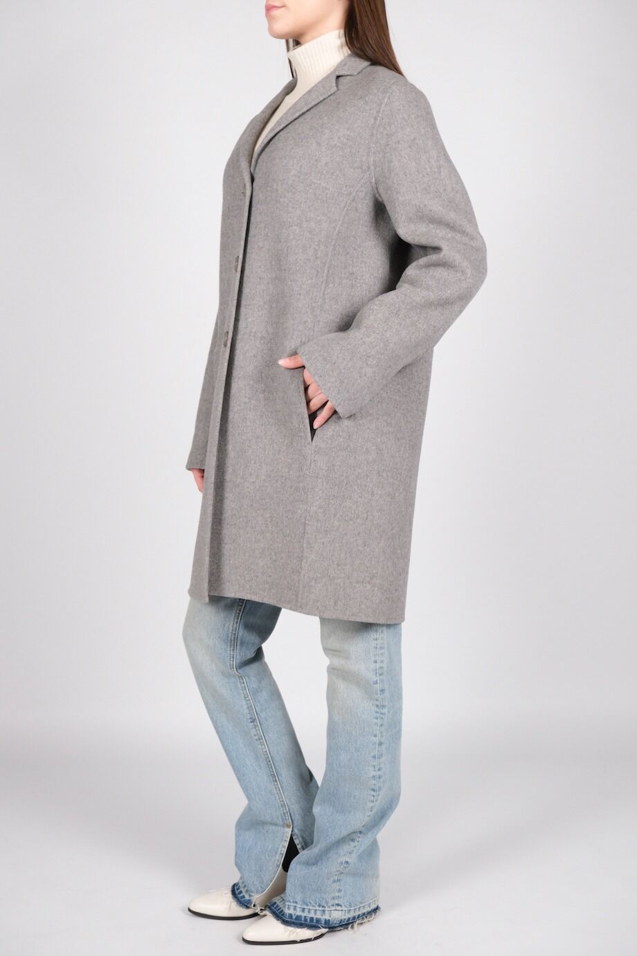 image 2 Пальто серого цвета