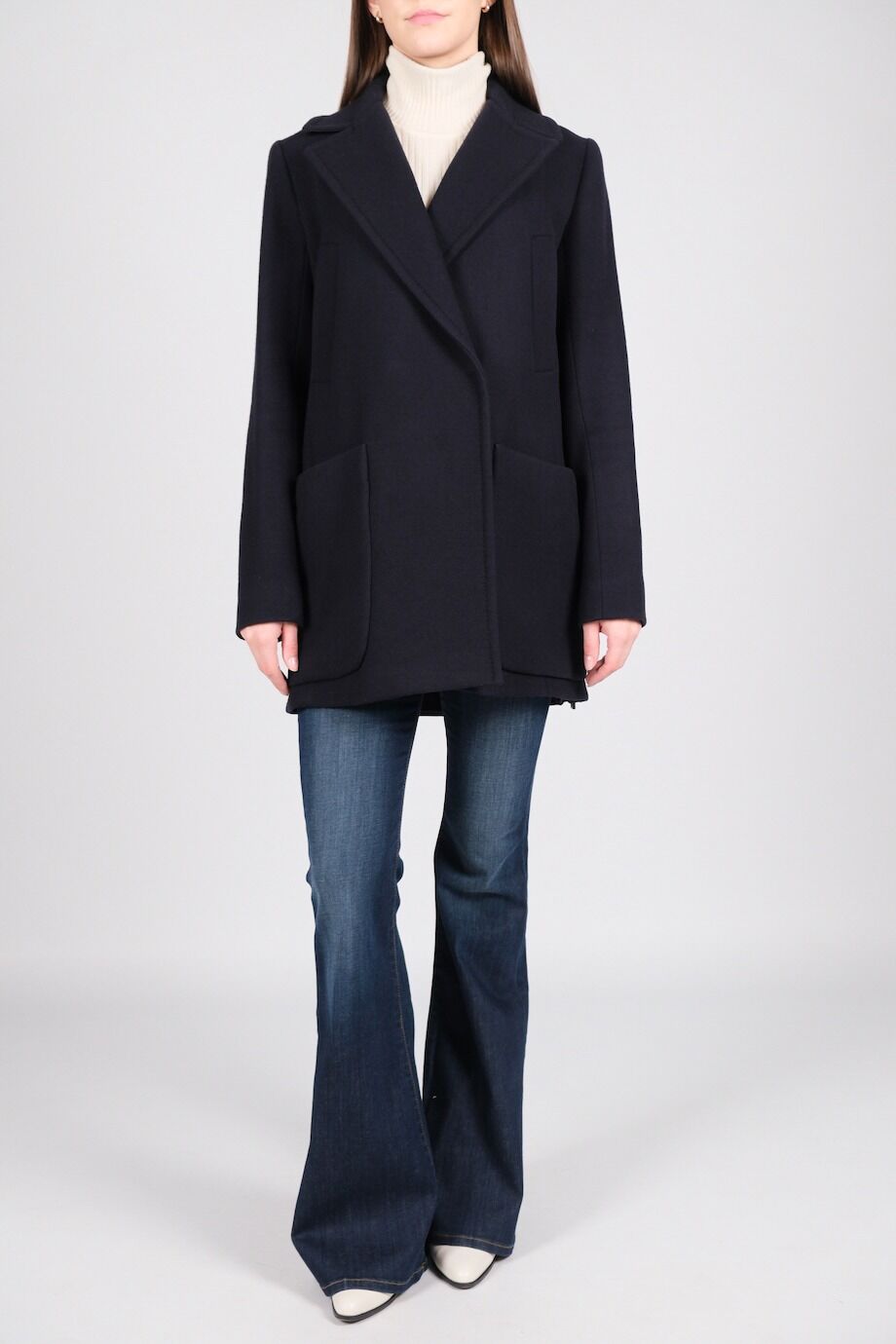 image 1 Полупальто темно-синего цвета