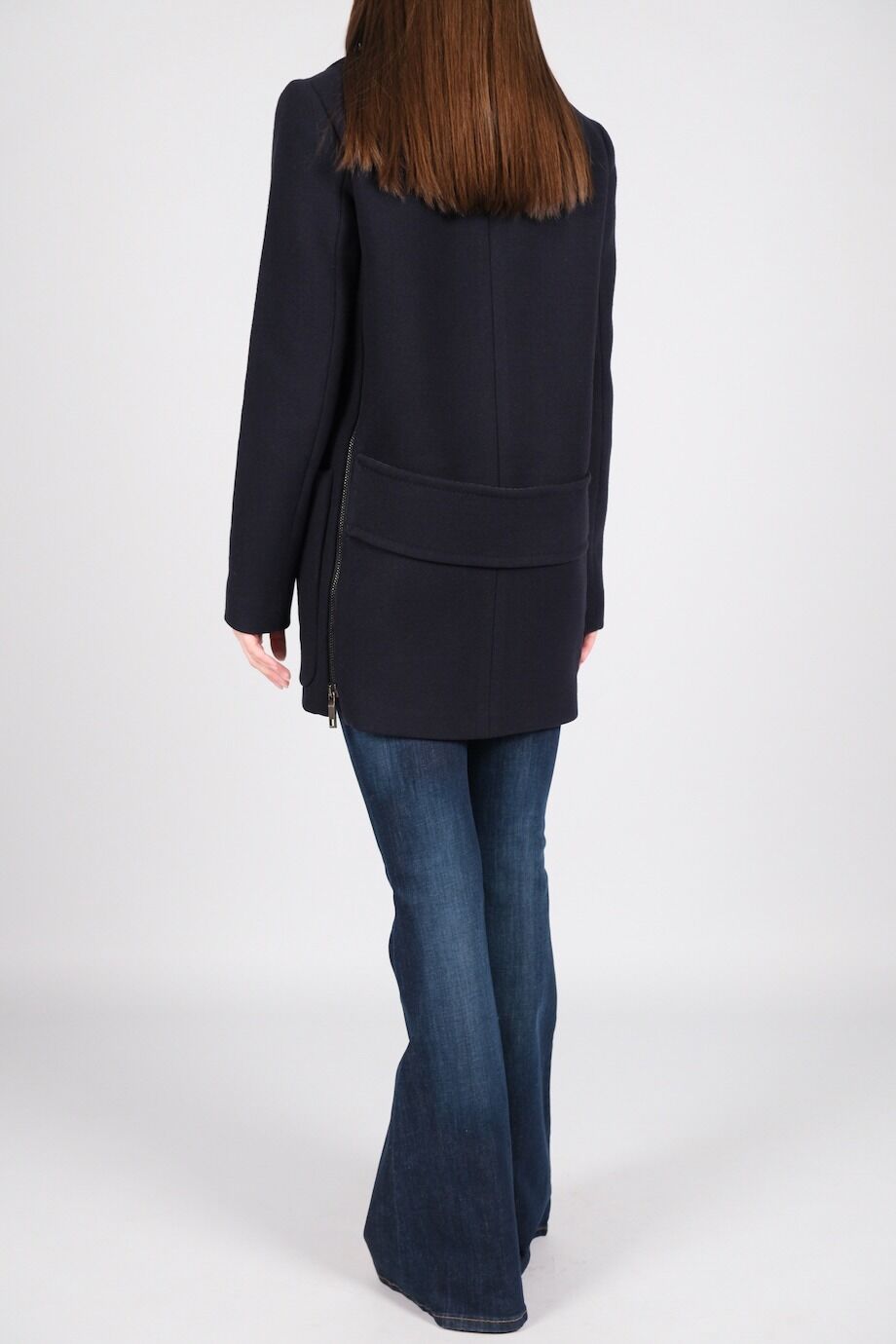 image 3 Полупальто темно-синего цвета