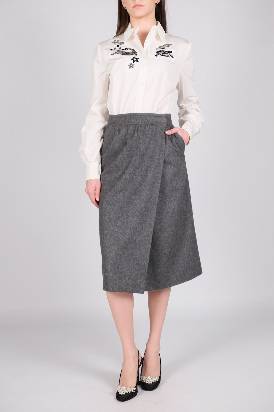 image 1 Юбка серого цвета