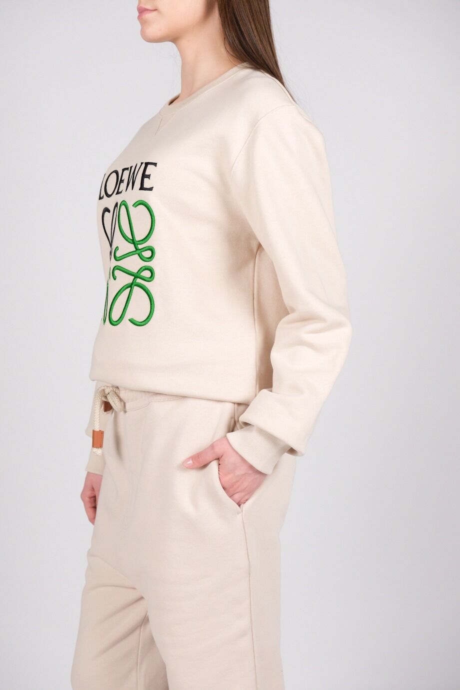 image 5 Спортивный костюм бежевого цвета с вышивкой