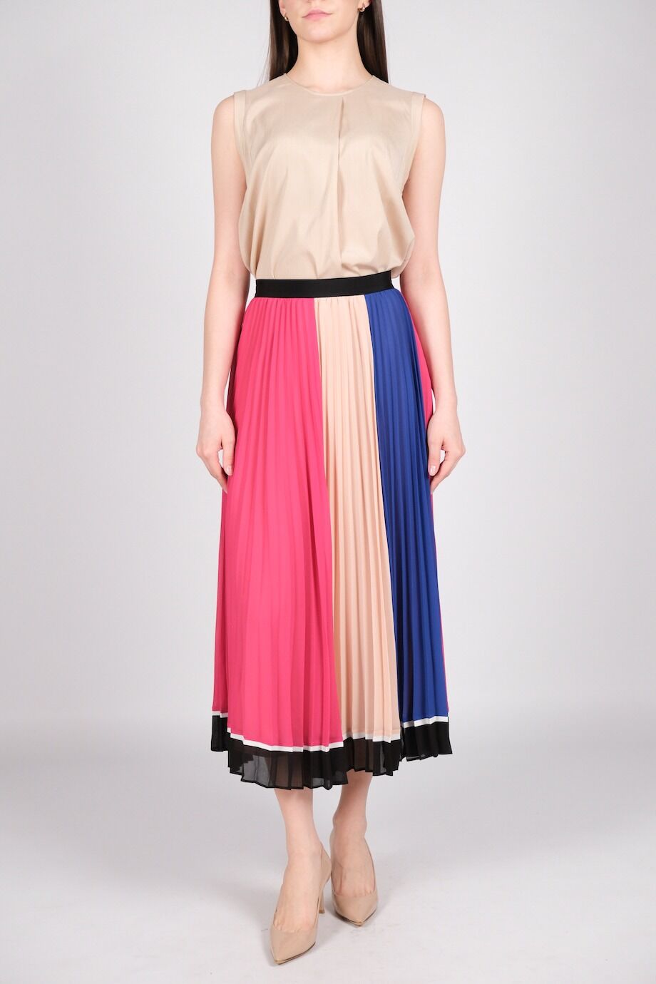 image 1 Плиссированная юбка цвета фуксия со вставками