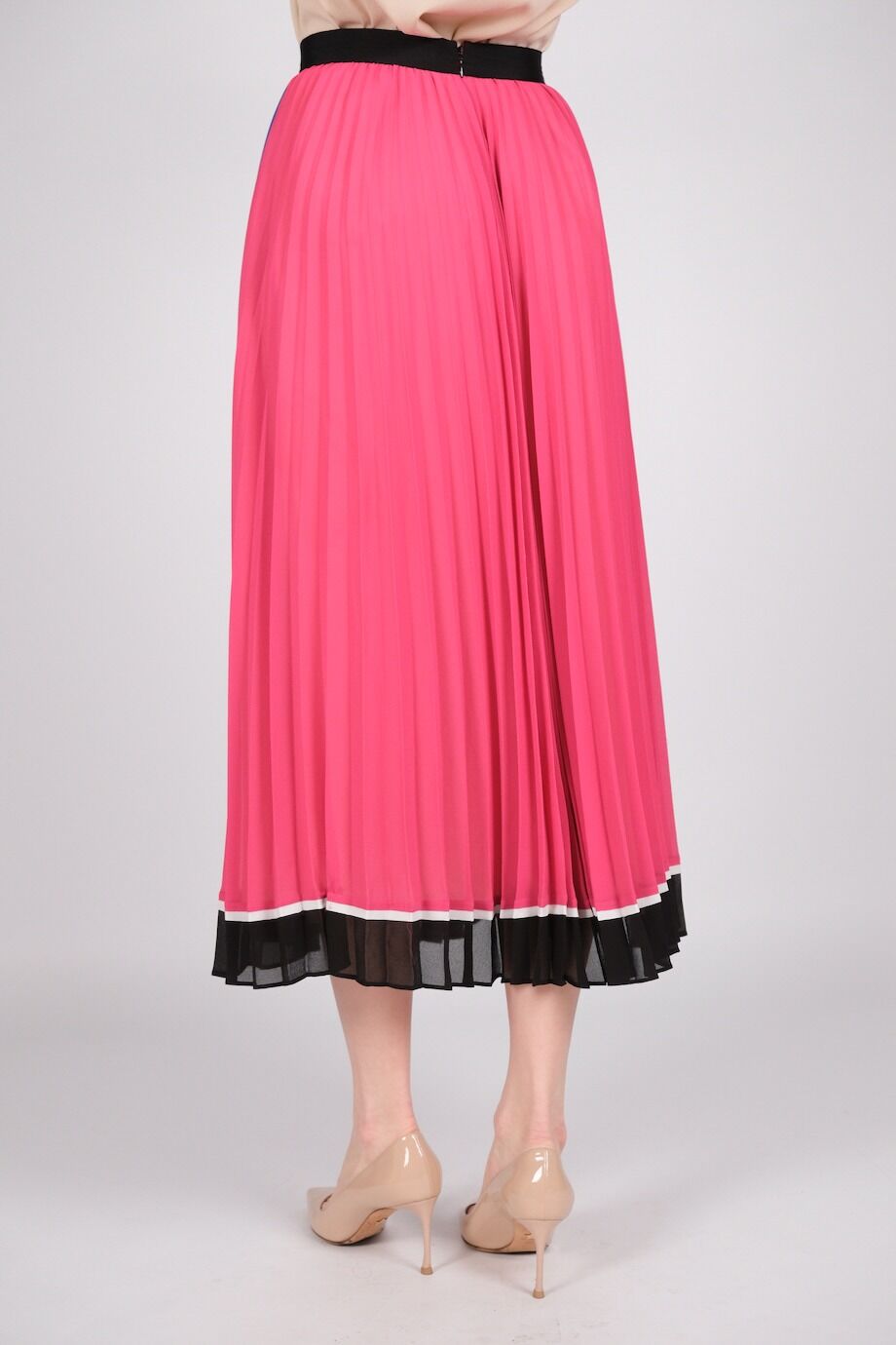 image 4 Плиссированная юбка цвета фуксия со вставками