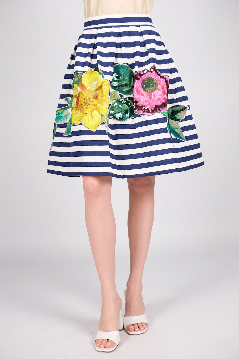image 2 Юбка в широкую полоску и с аппликацией из пайеток