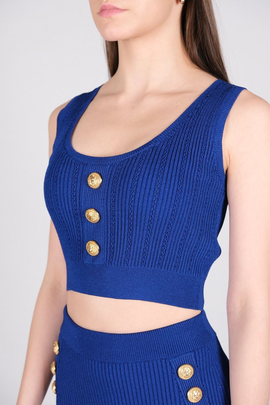 image 7 Костюм ярко-синего цвета с юбкой