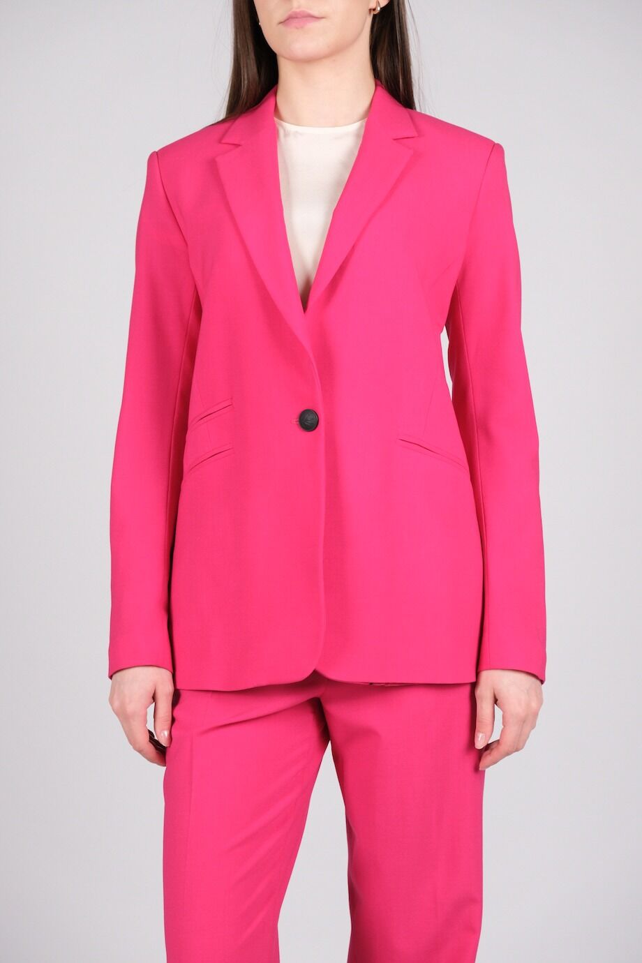 image 4 Брючный костюм розового цвета с лампасами