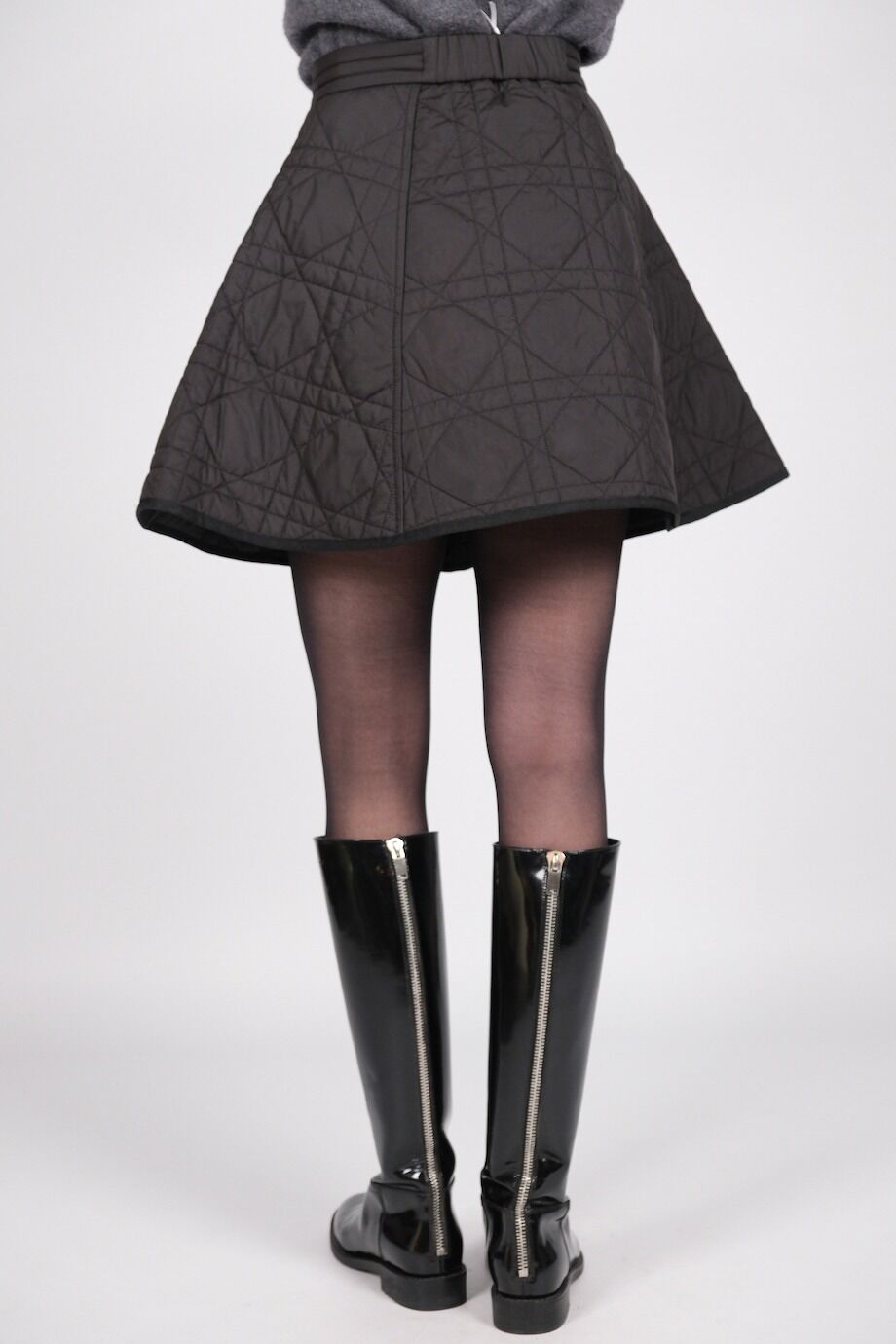 image 4 Стеганная юбка черного цвета