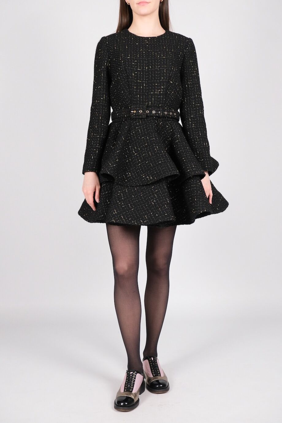 image 1 Платье из букле чёрного цвета с пышной юбкой